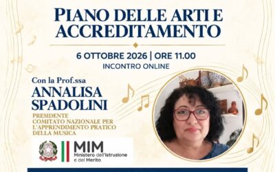 Piano delle Arti e accreditamento: strumenti per le scuole di musica